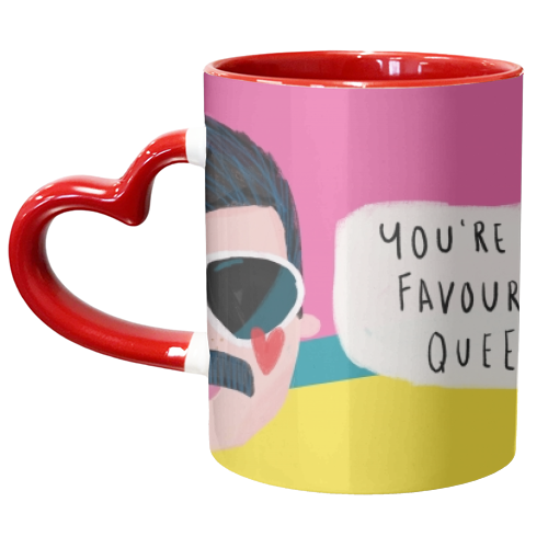 FAVOURITE QUEEN - unique mug by Nichola Cowdery