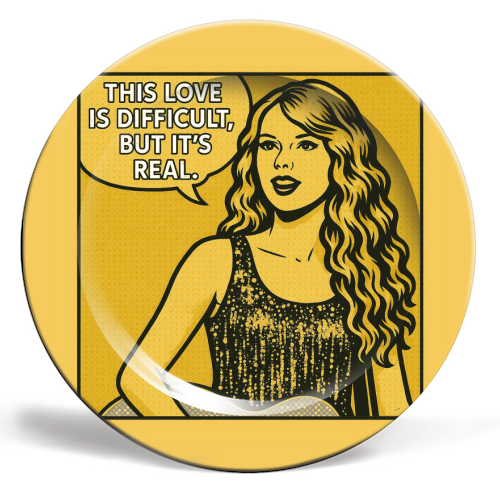 Fearless Love - ceramic dinner plate by Ms Doodle