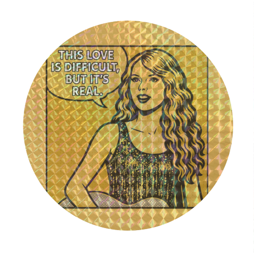 Fearless Love - Circle Sticker by Ms Doodle