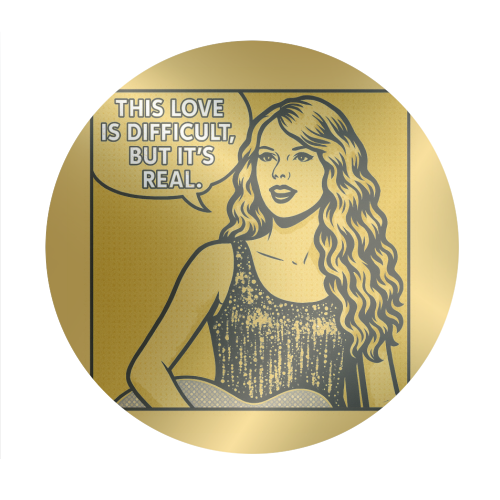 Fearless Love - Circle Sticker by Ms Doodle