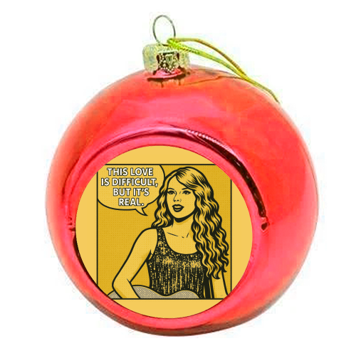 Fearless Love - colourful christmas bauble by Ms Doodle