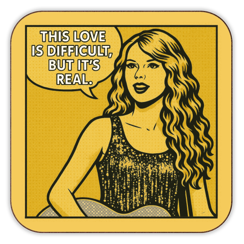 Fearless Love - personalised beer coaster by Ms Doodle