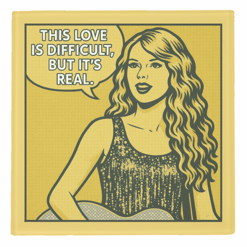 Fearless Love - personalised beer coaster by Ms Doodle