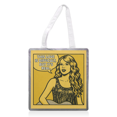 Fearless Love - printed canvas tote bag by Ms Doodle