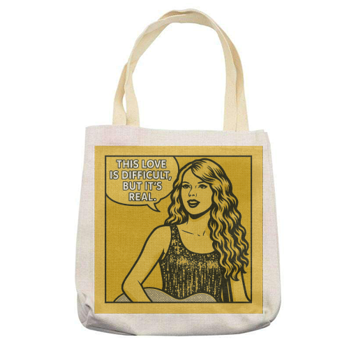 Fearless Love - printed canvas tote bag by Ms Doodle