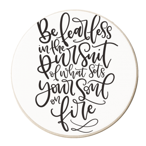 Fearless - personalised beer coaster by Teeny Letters