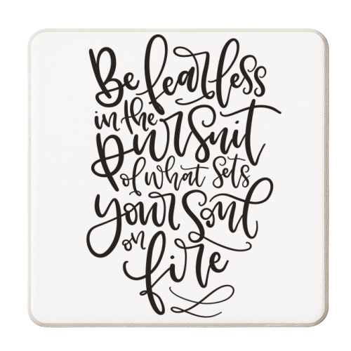 Fearless - personalised beer coaster by Teeny Letters