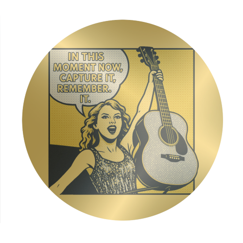 Fearless Tay - Circle Sticker by Ms Doodle
