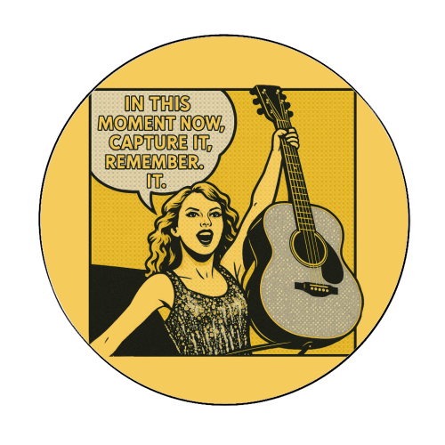 Fearless Tay - Circle Sticker by Ms Doodle
