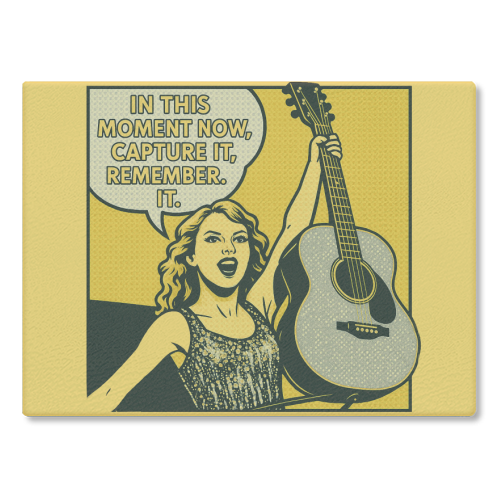 Fearless Tay - glass chopping board by Ms Doodle