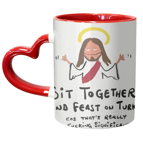 Feast On Turkey - unique mug by David Black