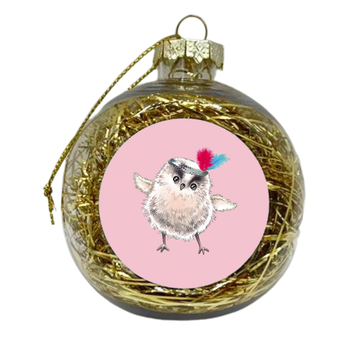 Feather Brain - xmas bauble by Lizzie Barber