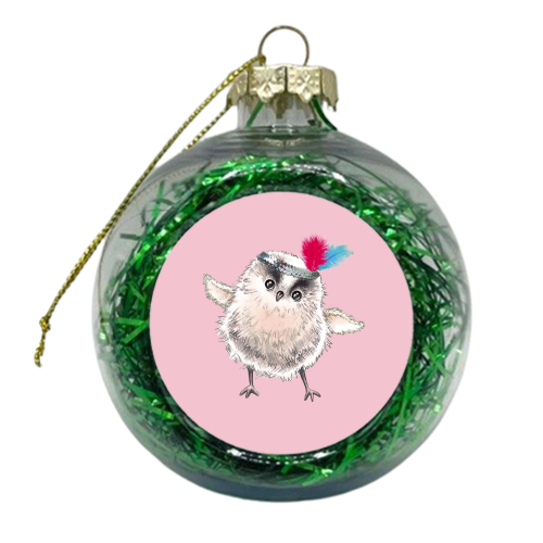 Feather Brain - xmas bauble by Lizzie Barber