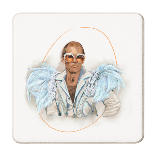 Feather Shoulders - personalised beer coaster by Beverley Rae