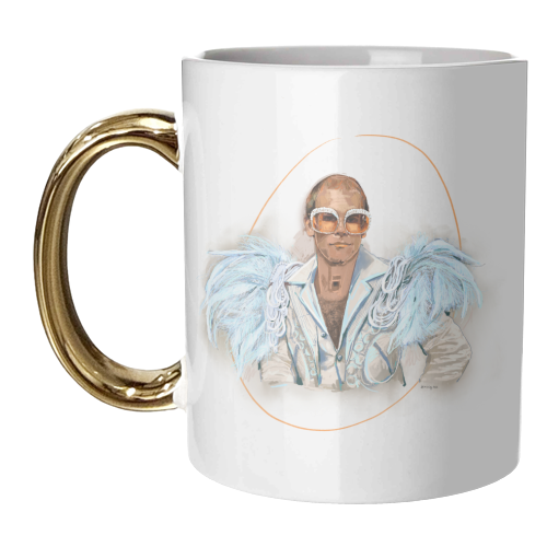 Feather Shoulders - unique mug by Beverley Rae