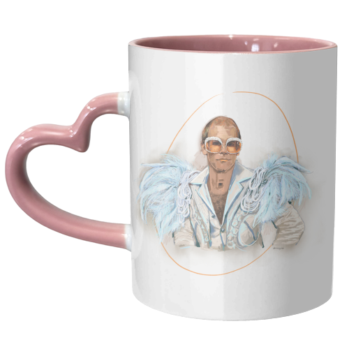 Feather Shoulders - unique mug by Beverley Rae
