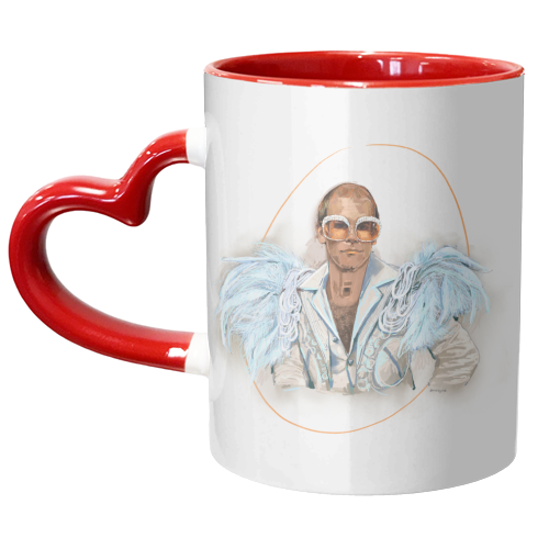 Feather Shoulders - unique mug by Beverley Rae