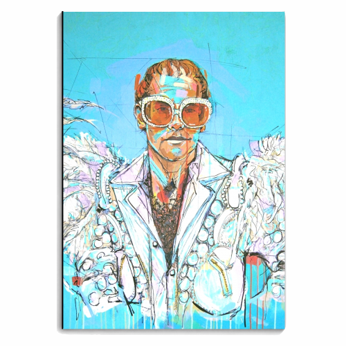 Feathered Neon Blue - personalised A4, A5, A6 notebook by Laura Selevos