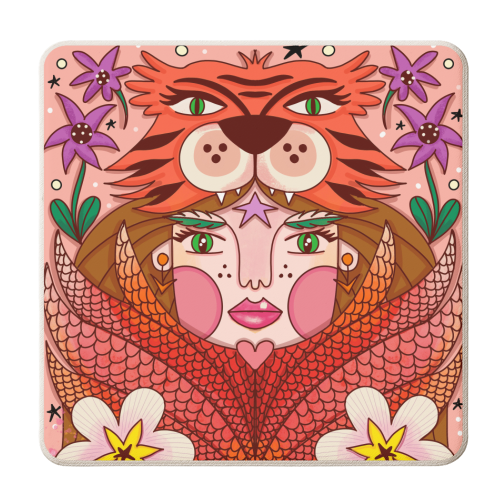 FEBRUARY'S CHILD - personalised beer coaster by Nichola Cowdery