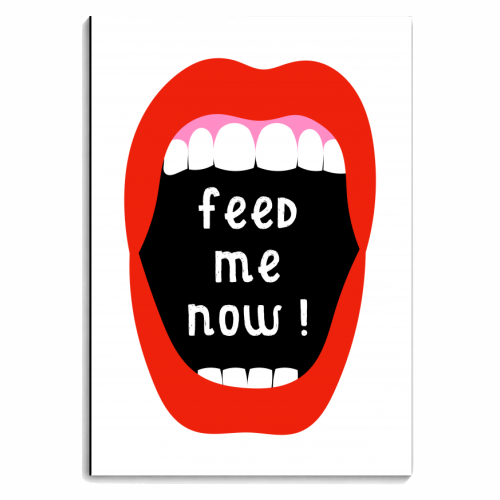 Feed Me Now ! - personalised A4, A5, A6 notebook by Adam Regester