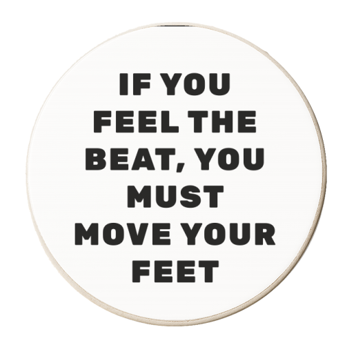 Feel the Beat - personalised beer coaster by The Native State