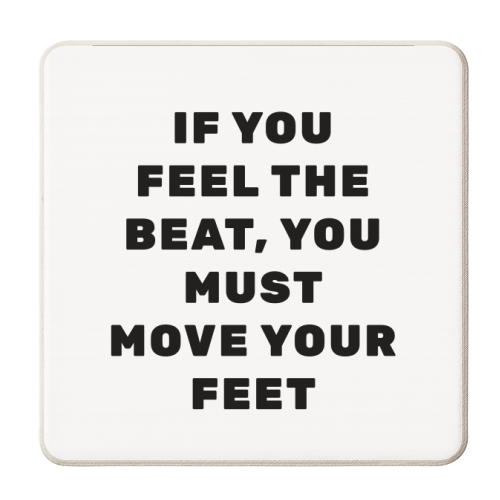 Feel the Beat - personalised beer coaster by The Native State