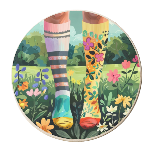 Feel the spring - personalised beer coaster by DejaReve