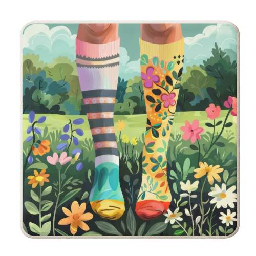 Feel the spring - personalised beer coaster by DejaReve