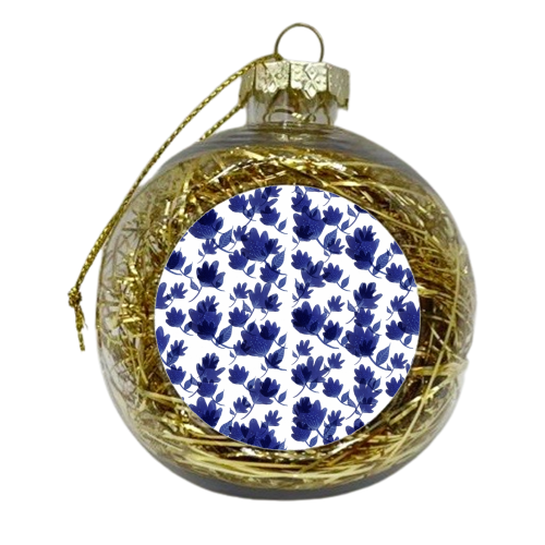Feeling blue - xmas bauble by Natasha Troy
