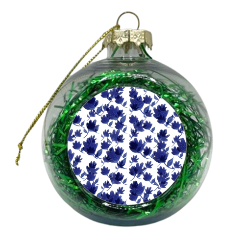 Feeling blue - xmas bauble by Natasha Troy