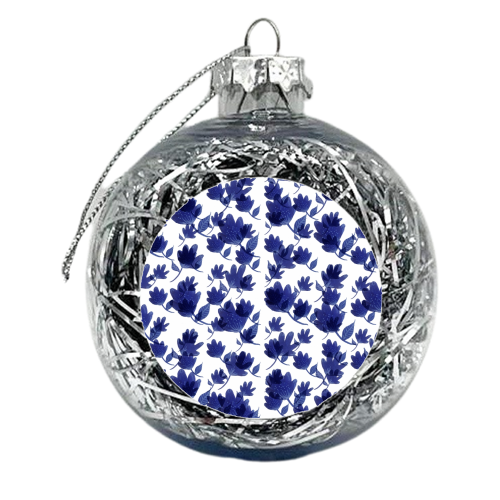 Feeling blue - xmas bauble by Natasha Troy