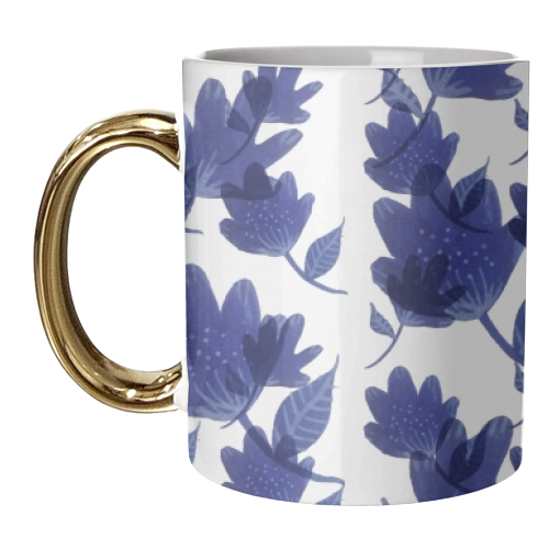 Feeling blue - unique mug by Natasha Troy