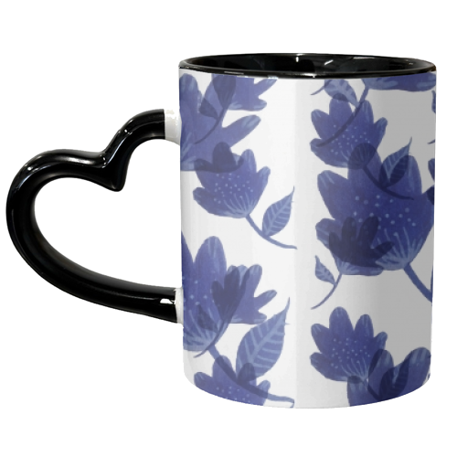 Feeling blue - unique mug by Natasha Troy