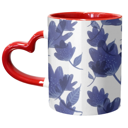 Feeling blue - unique mug by Natasha Troy