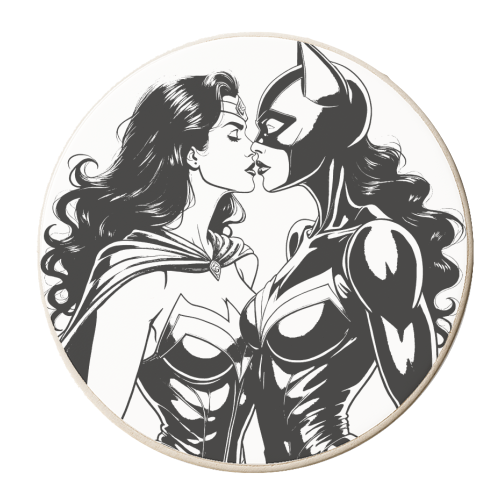 Feeling Catcurious - personalised beer coaster by Ms Doodle