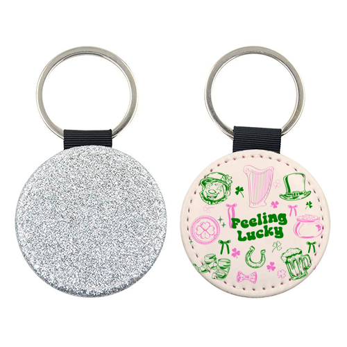 Feeling Lucky Cute St Patrick's Day Aesthetic - keyring by EZbie