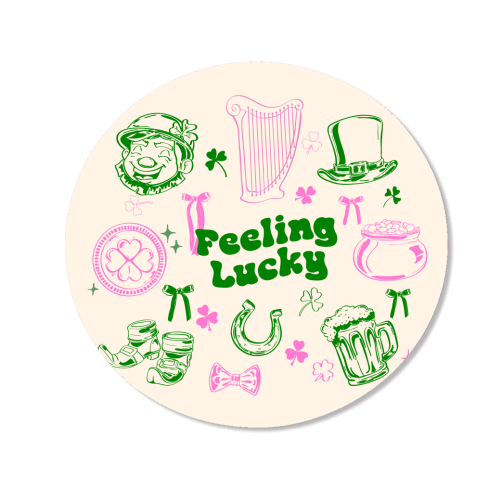 Feeling Lucky Cute St Patrick's Day Aesthetic - Magnet by EZbie