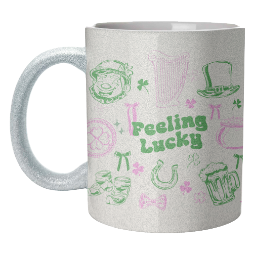 Feeling Lucky Cute St Patrick's Day Aesthetic - unique mug by EZbie