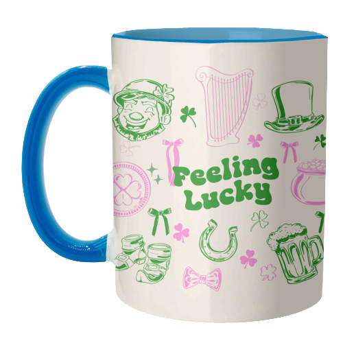 Feeling Lucky Cute St Patrick's Day Aesthetic - unique mug by EZbie
