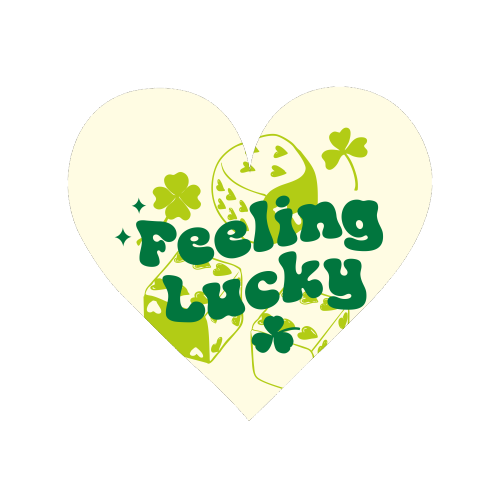 Feeling Lucky Dice and Shamrock St Patrick's Aesthetic - Magnet by EZbie