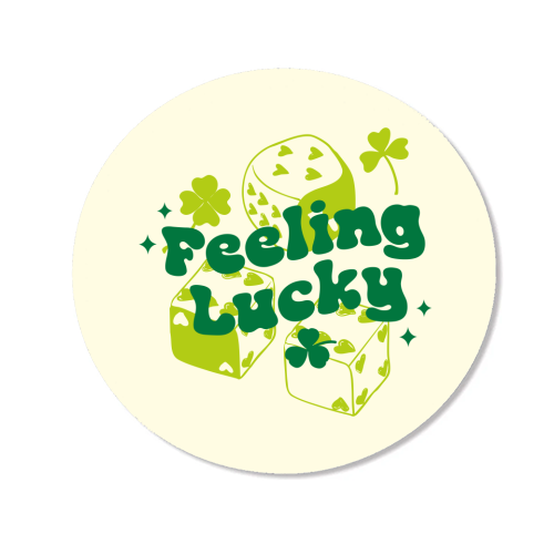 Feeling Lucky Dice and Shamrock St Patrick's Aesthetic - Magnet by EZbie