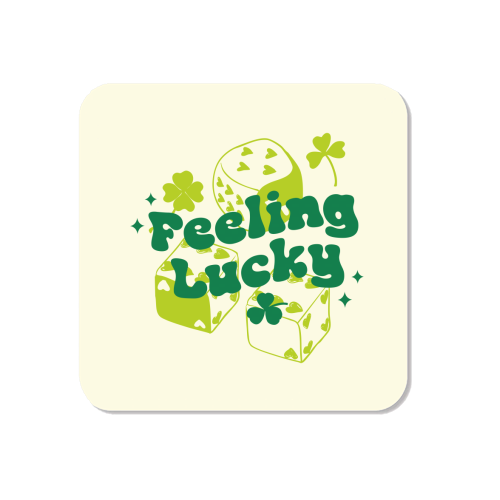 Feeling Lucky Dice and Shamrock St Patrick's Aesthetic - Magnet by EZbie