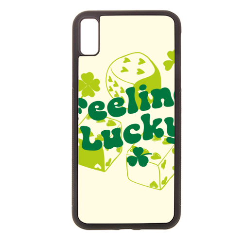 Feeling Lucky Dice and Shamrock St Patrick's Aesthetic - stylish phone case by EZbie