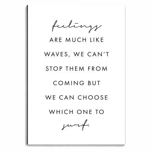 Feelings Are Much Like Waves, We Can't Stop Them From Coming but We Can Choose Which One to Surf - personalised A4, A5, A6 notebook by Toni Scott