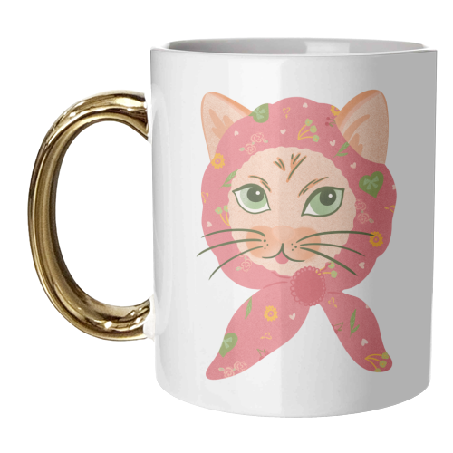 Feline fine - unique mug by Lisa Wardle