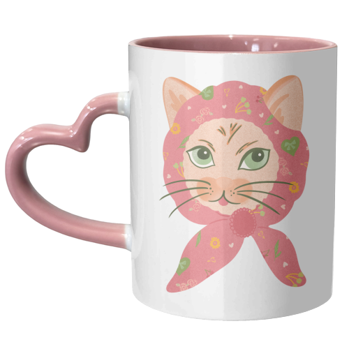Feline fine - unique mug by Lisa Wardle