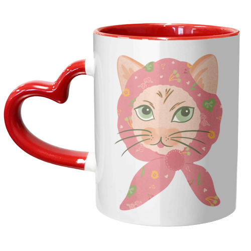 Feline fine - unique mug by Lisa Wardle