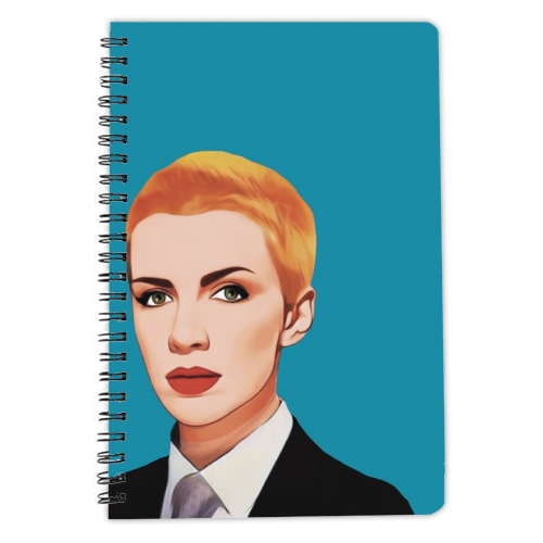 Music Icons: Annie Lennox - personalised A4, A5, A6 notebook by Giddy Kipper
