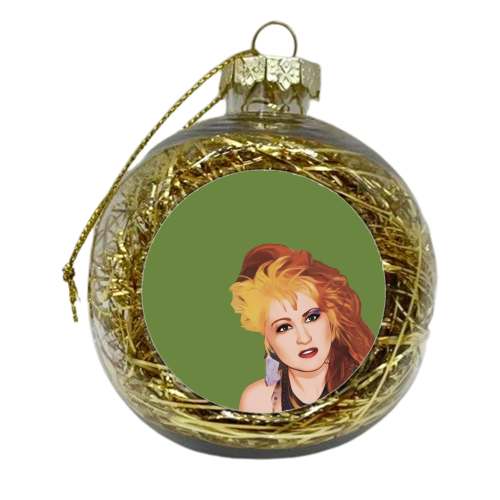 Music Icons: Cyndi Lauper - xmas bauble by Giddy Kipper