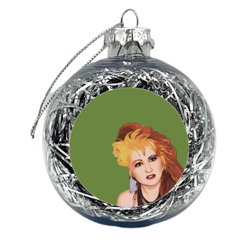 Music Icons: Cyndi Lauper - xmas bauble by Giddy Kipper